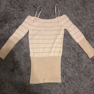 Gold Bebe dressy top